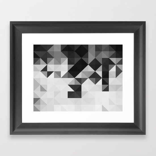 Triangle Pattern Framed Art Print
