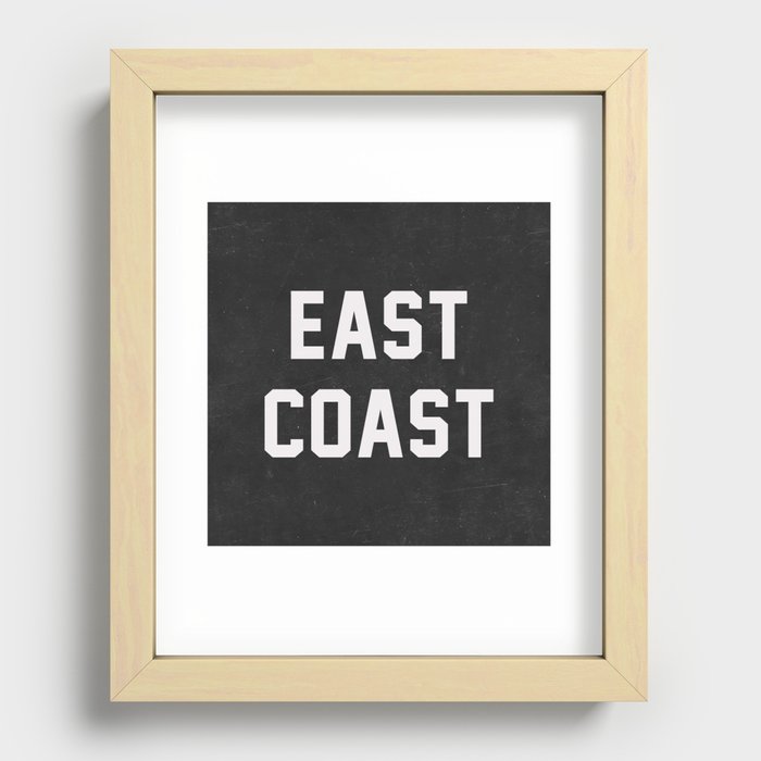 East Coast - black Recessed Framed Print