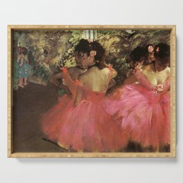 Dancers In Pink 1885 By Edgar Degas | Reproduction | Famous French Painter Serving Tray