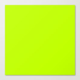BITTER LIME COLOR. Vibrant Green solid color Canvas Print