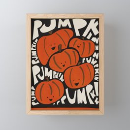 Fall Pumpkins Framed Mini Art Print