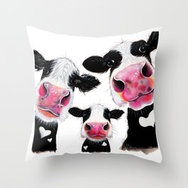 Multicolor Best Cow Gift Calf Rancher Farm Farming Clothes Funny Cow Design for Mom Mother Cattle Farmer Animal Lovers Throw Pillow 18x18