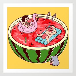 Watermelon Pool Art Print