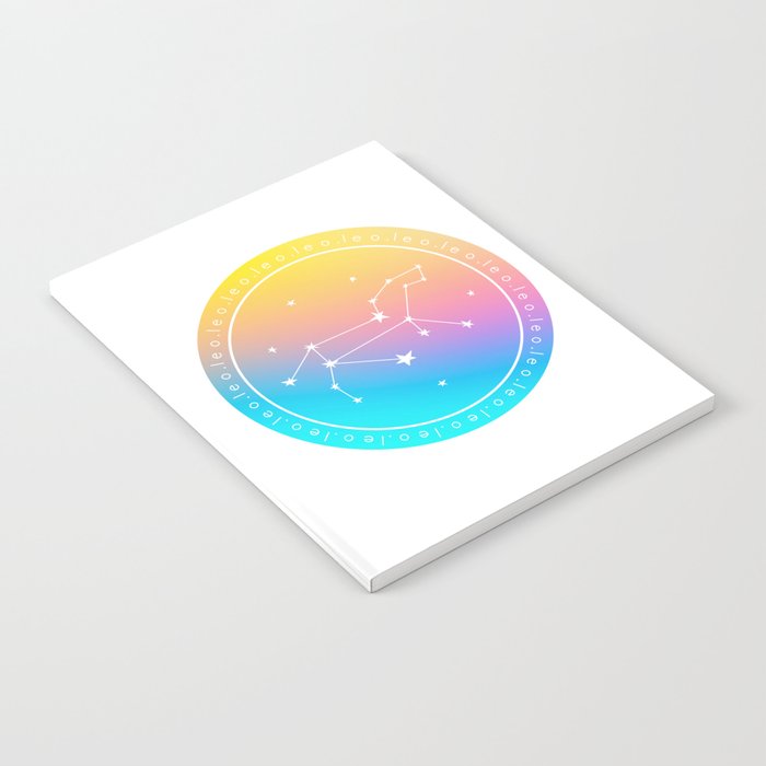 Leo Zodiac | Rainbow Circle Notebook