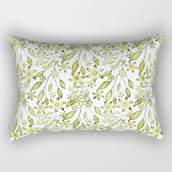 delicate floral pattern. Rectangular Pillow