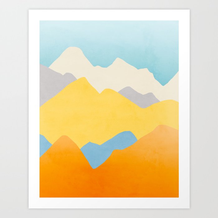 Happy Mountains Art Print