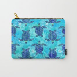 Watercolor Sea Turtles Mandalas Pattern Carry-All Pouch