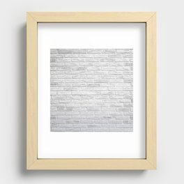 White Brick Recessed Framed Print