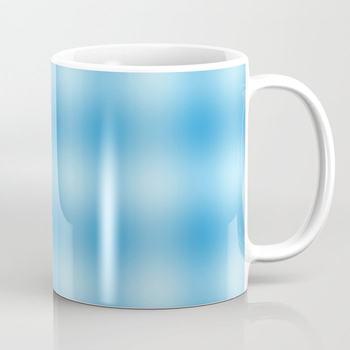 Trippy Blue Gradient Checkerboard Gingham Pattern Coffee Mug