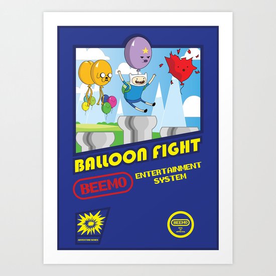 Adventure Time Balloon Fight Art Print
