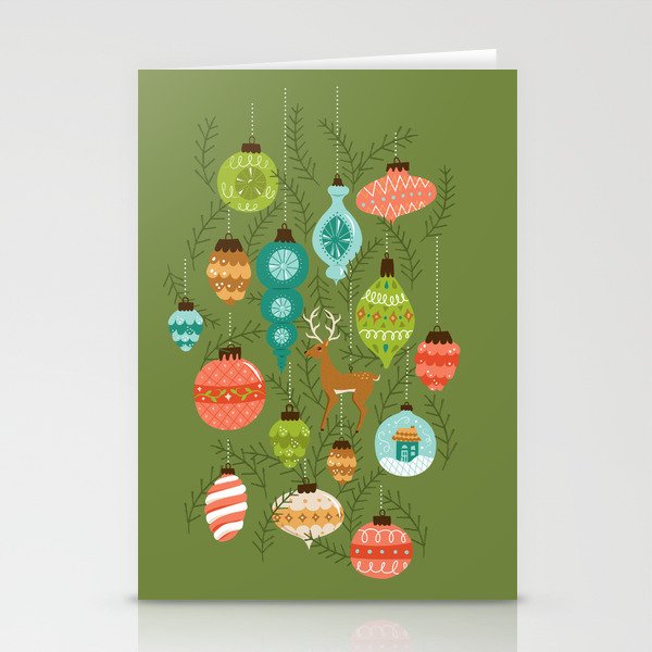 Mid Century Ornaments - Traditional Stationery Cards