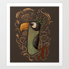 Tiki Bird #2 Art Print