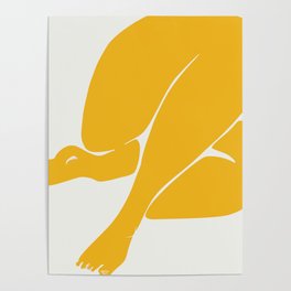 Nude in summer yellow Poster