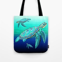 Sea Turtle Turquoise Oceanlife Tote Bag