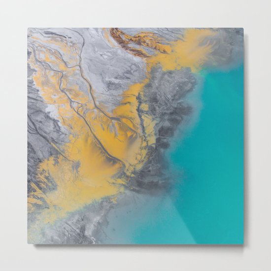 Turquoise World Metal Print