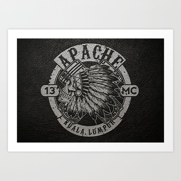 Apache Sereng (Malaysia Biker Gang Logo) Art Print