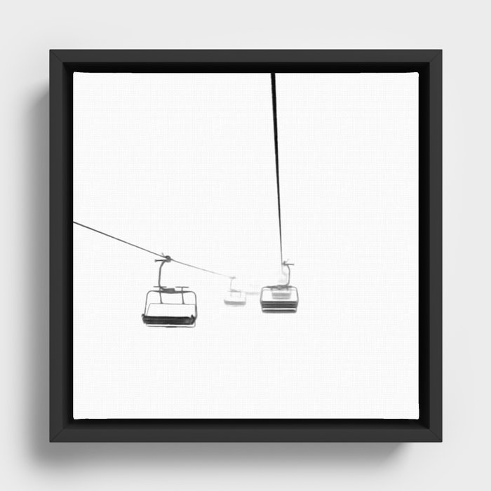 Lifts from and to nowhere Framed Canvas