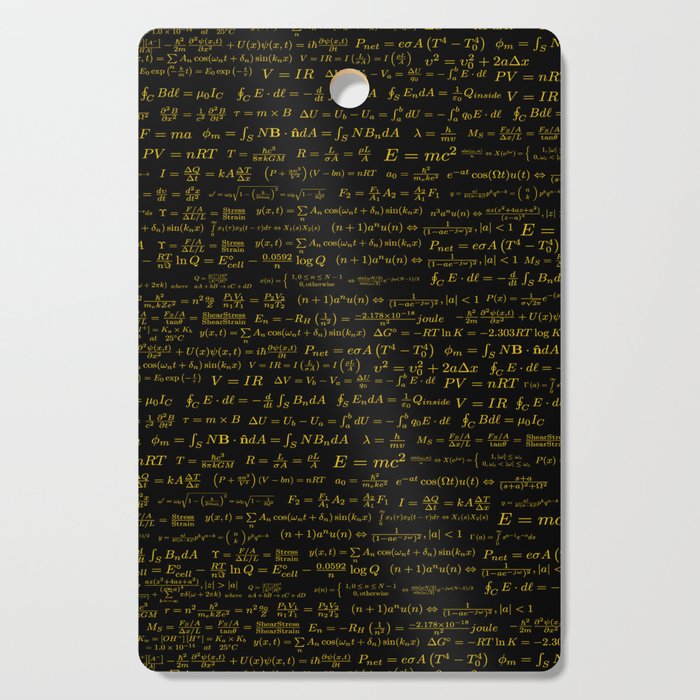 Governing Equations Cutting Board