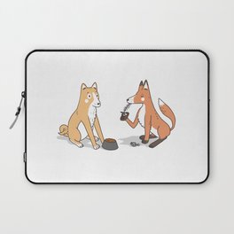 Shiba and fox Laptop Sleeve