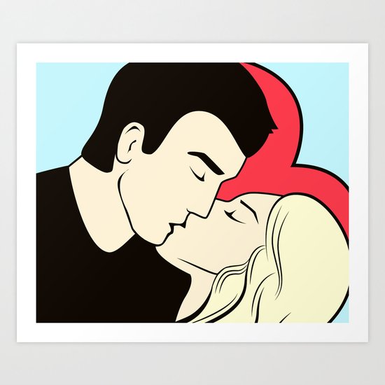 Never Just A Kiss // Sweet Naughty Valentine Art Print