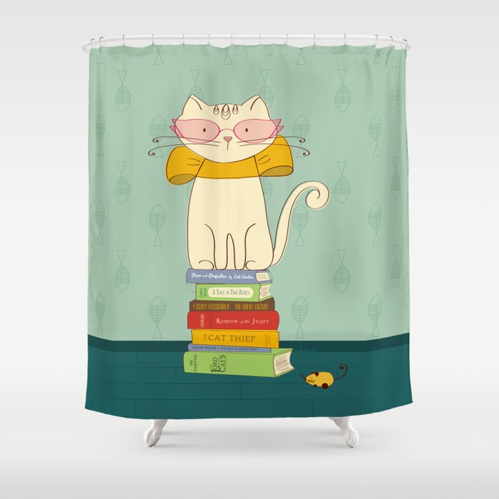Criticat Your Best Book Reviewer Shower Curtain By Malulenzi