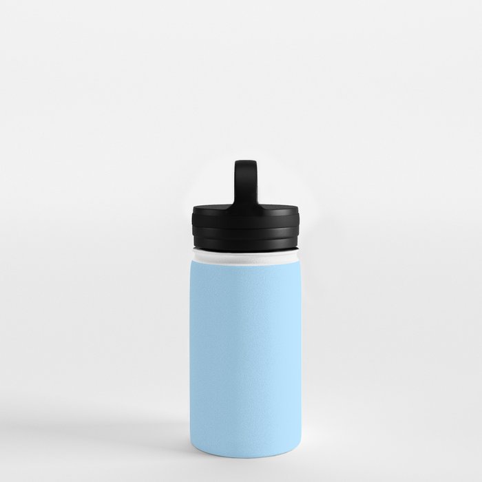 Plain White Simple Solid Color All Over Print Water Bottle by PodArtist