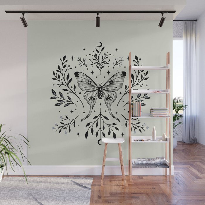 Mystical Luna Moth Wall Mural