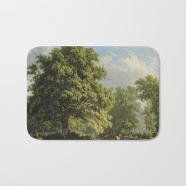 View in the Bentheim Forest by George Andries Roth Bath Mat | Vintagelandscape, Painting, Landscape, Tree, Forest, Nature, Bentheimfores, Georgeandriesroth, Trees, Vintage 
