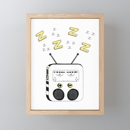 Sleepy Radio Framed Mini Art Print
