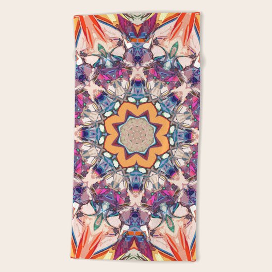 Colorful Mandala Beach Towel