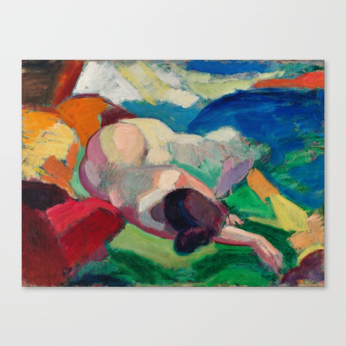 Carl Newman - Naked woman posing sensually, Nude Canvas Print