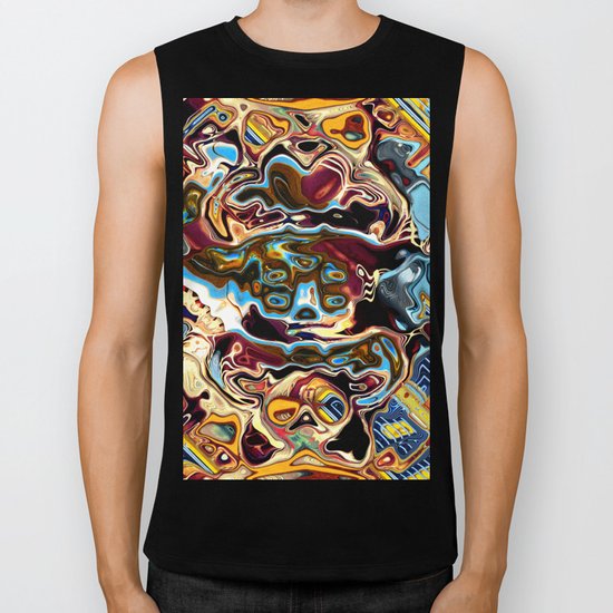 Chaotic Abstract Conglomeration Biker Tank
