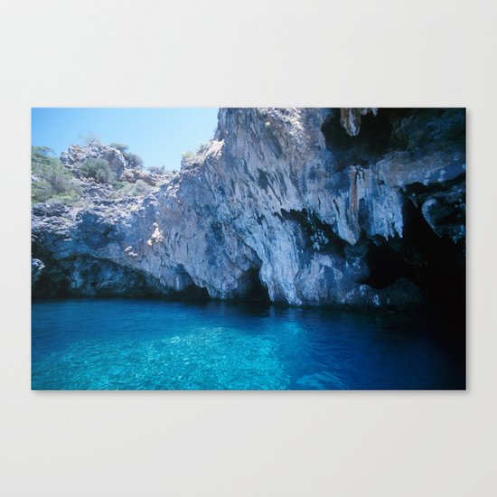 NATURE'S WONDER #5 - BLUE GROTTO (Turkey) #2 #art #society6 Canvas Print