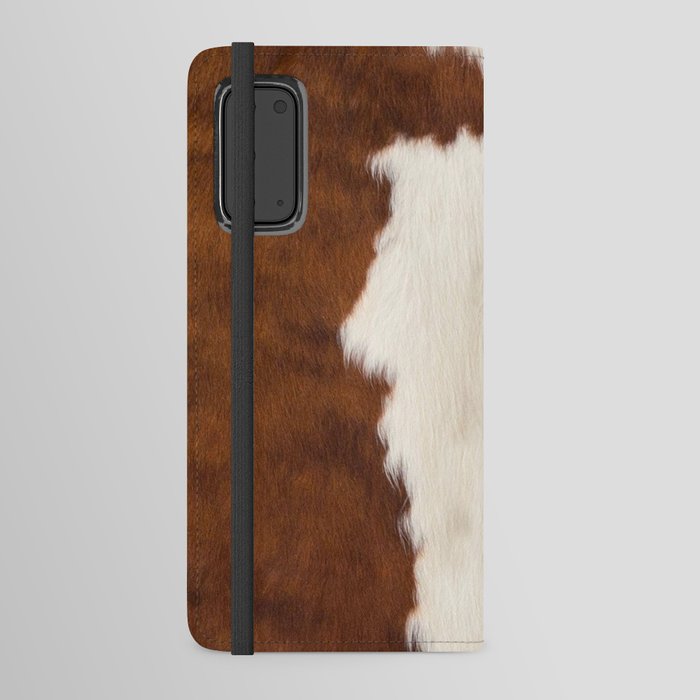 Faux Cowhide With White Spot Android Wallet Case