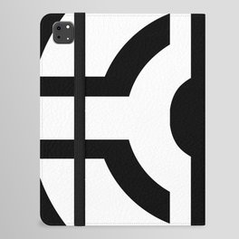 Black and white minimal circle iPad Folio Case