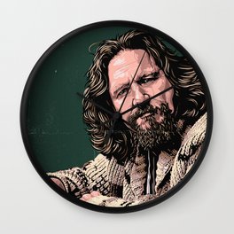 The Dude by STENZSKULL Wall Clock | Dude, Cohenbrothers, Movie, Stencil, Caucasian, Johngoodman, Vector, Stenzskull, Comedy, Lebowski 