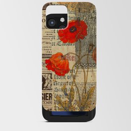 Poppies on Print iPhone Card Case