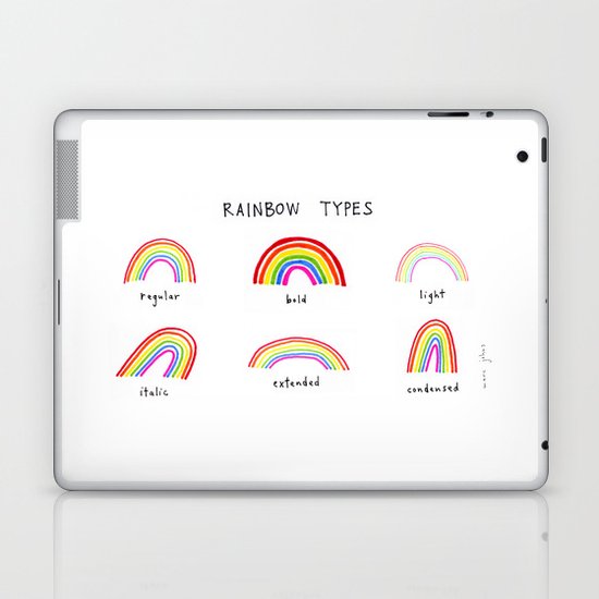 rainbow types Laptop & iPad Skin