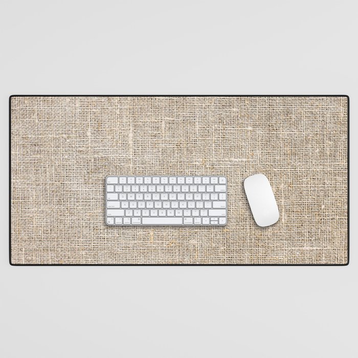 Len Sack Fabric Texture Desk Mat by Or Studio Society6