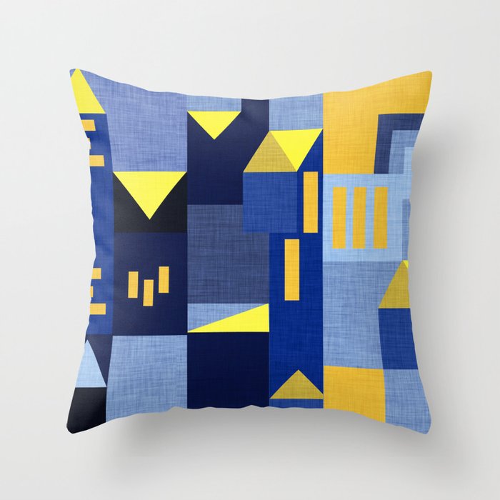Blue Klee houses Throw Pillow