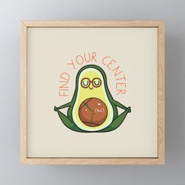 Find Your Center Avocado Yoga Framed Mini Art Print