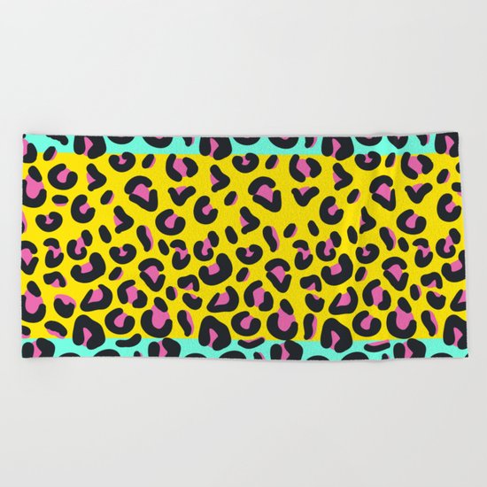 Abstract Leopard Pattern Beach Towel