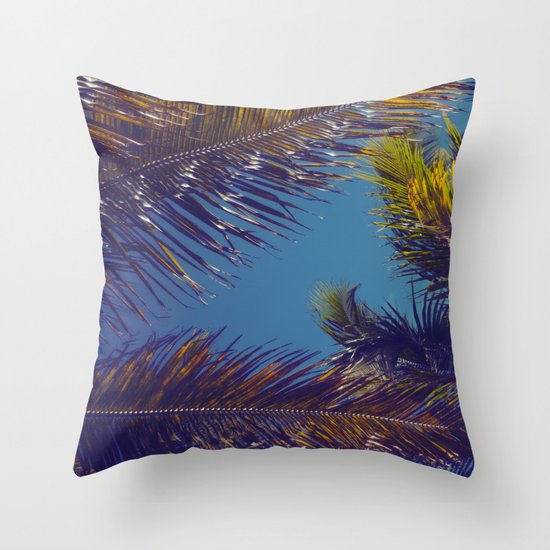 Palm Sky Throw Pillow