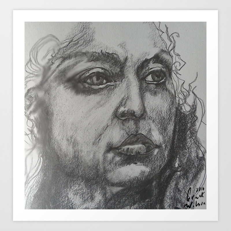 Pencil Sketch Of Female Face Portrait Graphite Art Print By Grantwilson Society6,Draw Anime Girl Shoes
