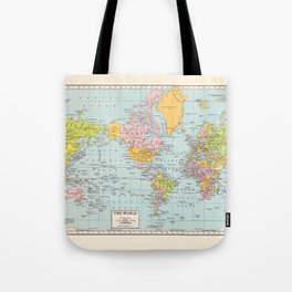 World Map Tote Bag