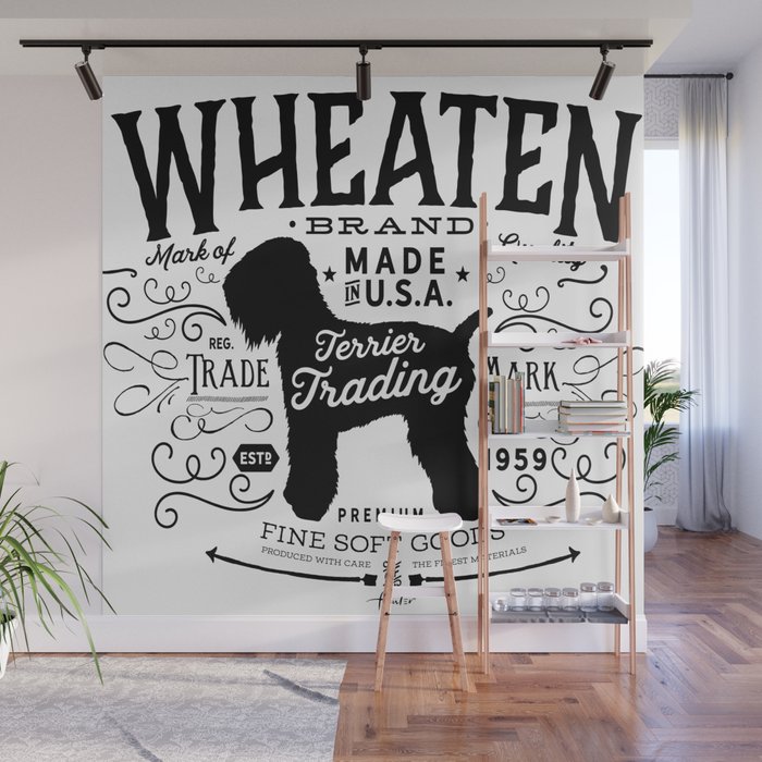 Wheaten Trading Co. dog art Wall Mural