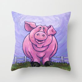 Animal Parade Pig Throw Pillow