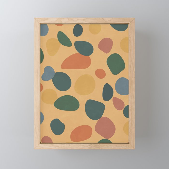 Pebbles Terrazzo 2 Framed Mini Art Print