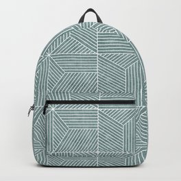 bohemian geometric tiles - dusty blue Backpack