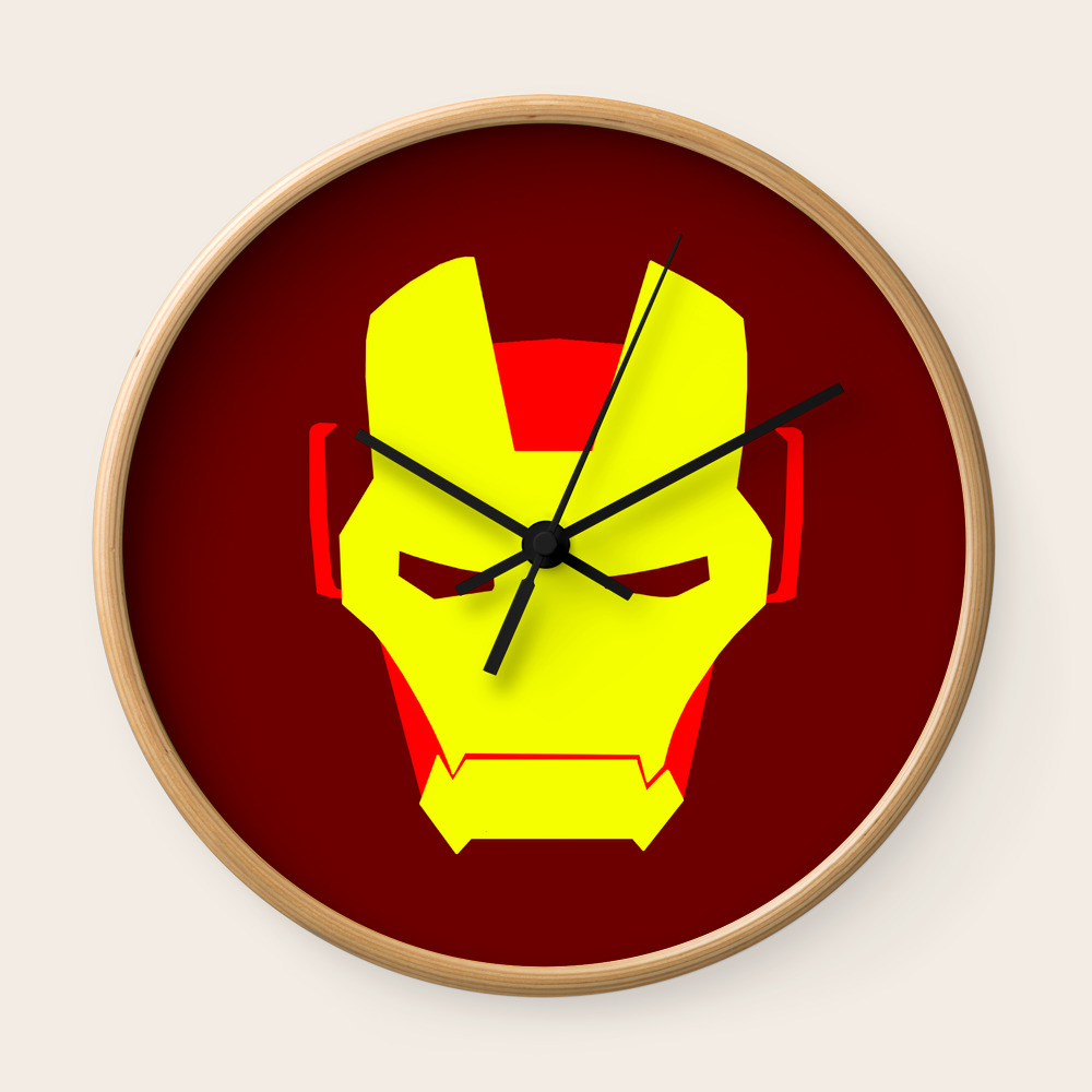 Minimalist Iron Man Wall Clock By Maxvtis Society6